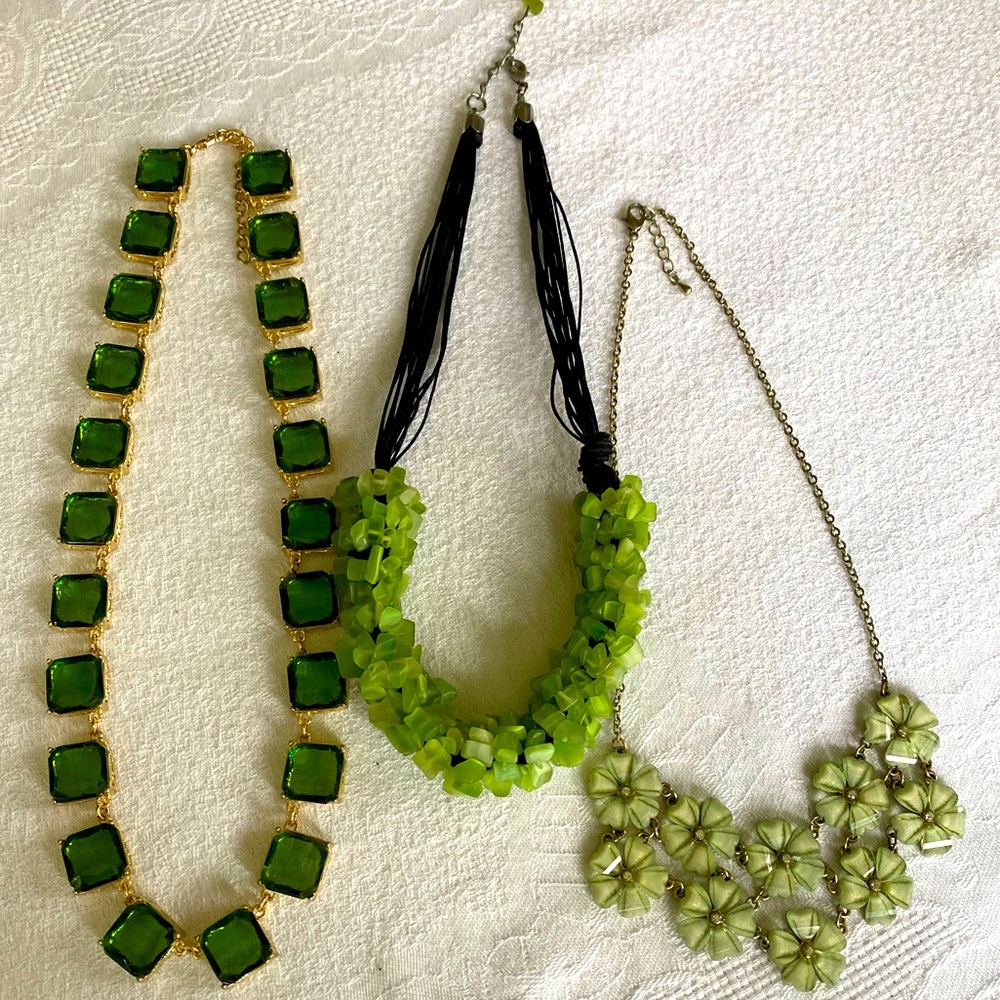 Green Necklaces Lot